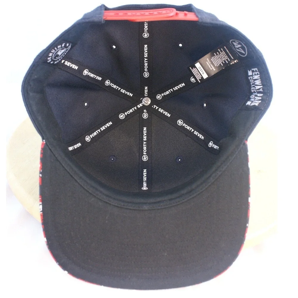 47 Brand Boston Red Sox Snapback Hat Navy Blue Digital Camo Brim MLB Fenway Park